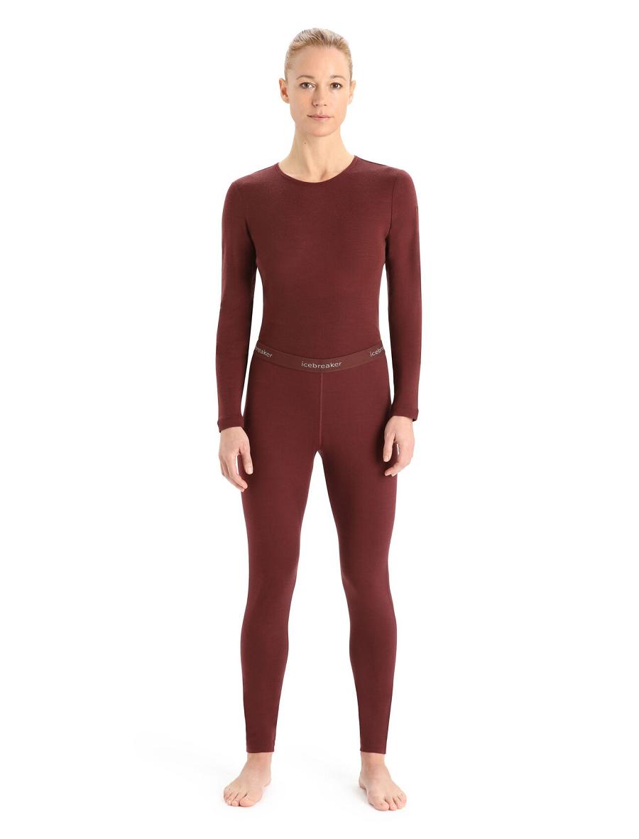 Espresso Women's Icebreaker Merino 200 Oasis Thermal Leggings | USA 1548WNBY